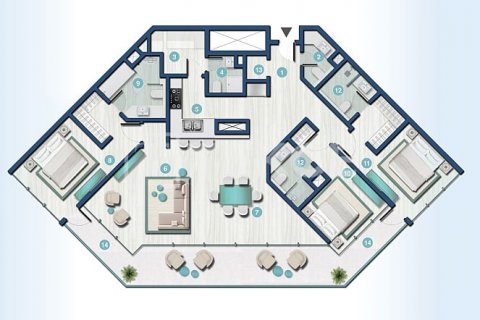 Apartment in Ras Al Khaimah, UAE 1 room, 45 sq.m. № 633420 - photo 18