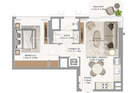 Apartment sa Al Marjan Island, Ras Al Khaimah, UAE 3 silid-tulugan, 160 sq.m. № 633422 - larawan 10