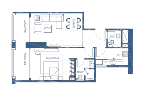 Appartamento in vendita a Al Jaddaf, Dubai, EAU 1 camera da letto № 690178 - foto 10
