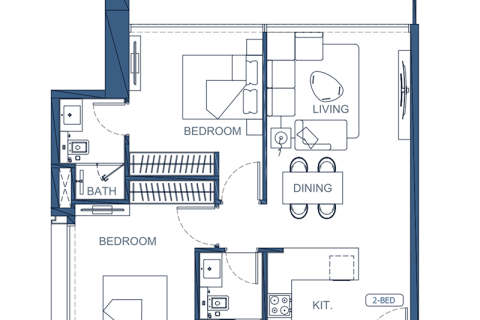 Appartamento in vendita a Al Jaddaf, Dubai, EAU 1 camera da letto № 690178 - foto 8