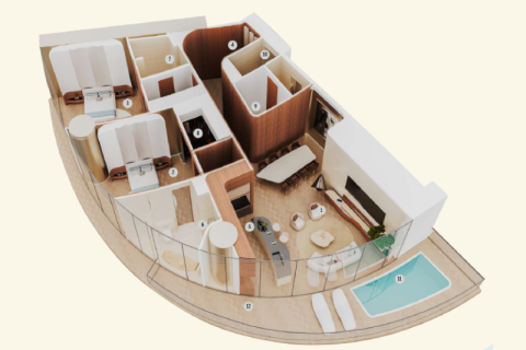 Apartament de vânzare în Downtown Dubai (Downtown Burj Dubai), Dubai, EAU 2 dormitoare, 173 mp. №690176 - poză 11