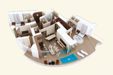Apartament de vânzare în Downtown Dubai (Downtown Burj Dubai), Dubai, EAU 2 dormitoare, 173 mp. №690176 - poză 12