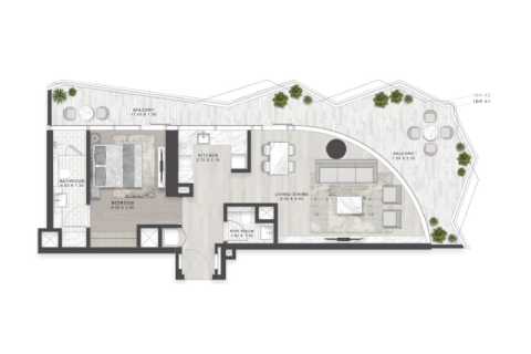 Apartment sa Downtown Dubai (Downtown Burj Dubai), UAE 1 silid-tulugan, 63 sq.m. № 690181 - larawan 7