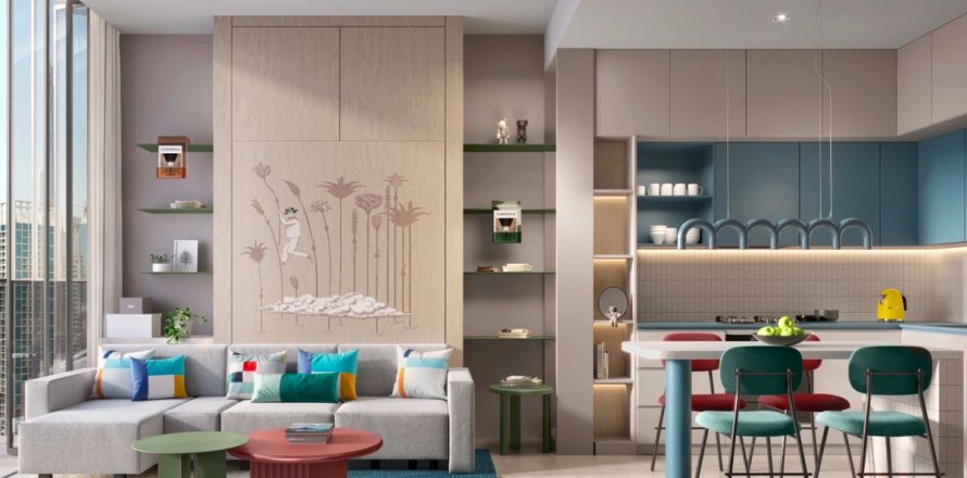 Apartament w Business Bay, Dubai, ZEA 1 sypialnia, 56.6 mkw. nr 633606