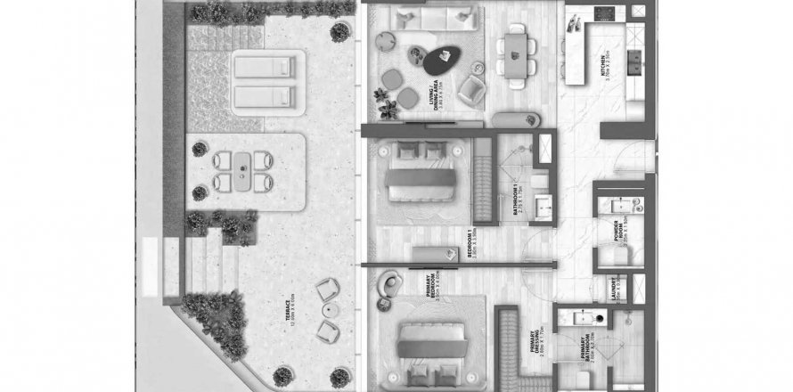 Appartement in Palm Jumeirah, Dubai, VAE 2 slaapkamers, 147.5 vr.m. nr 630648