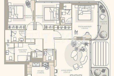 Leilighet til salgs i Dubai, Emiratene 1 soverom, 75 kvm Nr. 700494 - Foto 15