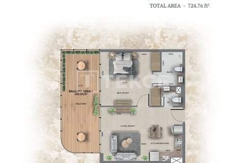 Apartament në Jumeirah Village Circle, Dubai, Emiratet e Bashkuara Arabe 1 dhomë gjumi, 67 m2. № 730847 - Foto 21