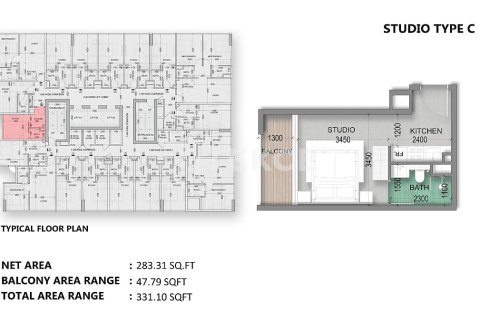 Wohnung zum Verkauf in Dubai Land, Dubai, VAE 1 Schlafzimmer, 49 m2 Nr. 766227 - Foto 19