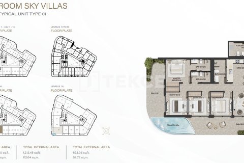 Huoneisto Dubai Land, Arabiemiraatit 1 huone, 51 m2 № 758117 - kuva 26