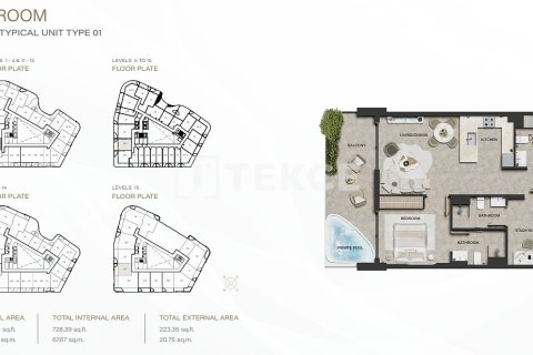 Huoneisto Dubai Land, Arabiemiraatit 1 huone, 51 m2 № 758117 - kuva 23