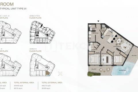Apartament na sprzedaż w Dubai Land, Dubai, ZEA 3 sypialnie, 145 mkw., nr 758118 - zdjęcie 25