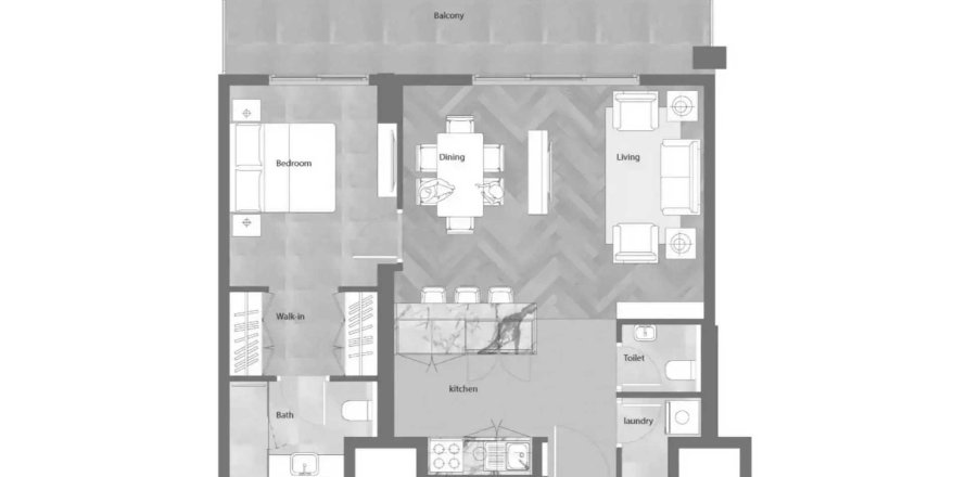 Lägenhet i Masdar City, Abu Dhabi, UAE 1 sovrum, 68.93 kvm Nr. 209240