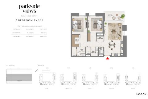 Apartment sa PARKSIDE VIEWS sa Dubai Hills Estate, UAE 1 silid-tulugan, 65 sq.m. № 704951 - larawan 8