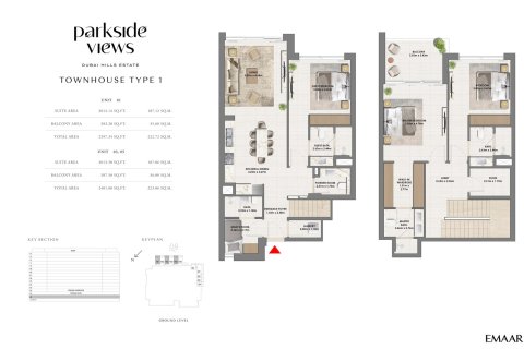 Apartment sa PARKSIDE VIEWS sa Dubai Hills Estate, UAE 1 silid-tulugan, 65 sq.m. № 704951 - larawan 11