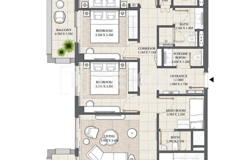 Apartament në Dubai, Emiratet e Bashkuara Arabe 3 dhoma gjumi, 149 m2. № 678799 - Foto 12