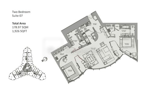 Appartement te huur in Downtown Dubai (Downtown Burj Dubai), Dubai, VAE 2 slaapkamers, 178.9 vr.m., nr 702250 - foto 30