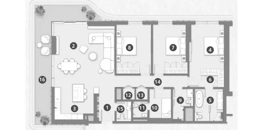 Apartment in Muheira Maysan in Al Reem Island, Abu Dhabi, UAE 3 bedrooms, 192.22 sq.m. № 734537