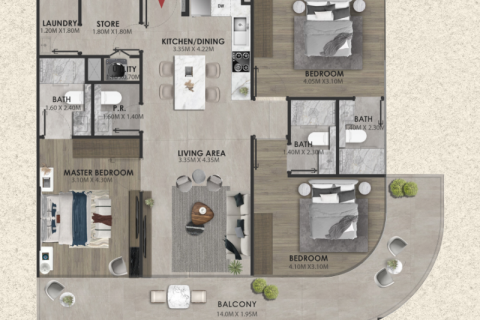 Apartment til salg i Jumeirah Village Circle, Dubai, UAE 1 værelse, 42 kvm № 732495 - foto 7