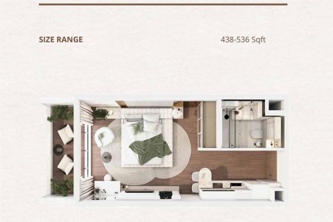 Leilighet til salgs i Majan, Dubai, Emiratene 1 rom, 41 kvm Nr. 728409 - Foto 16