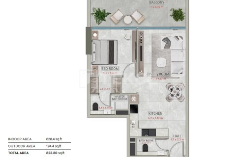 Apartemen di Falcon City of Wonders, Dubai, UEA 3 kamar tidur, 127 m2 nomor 706425 - foto 24