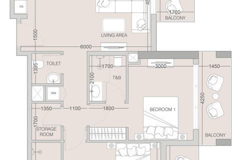 Huoneisto Jumeirah Village Circle, Dubai, Arabiemiraatit 1 huone, 35 m2 № 728489 - kuva 29