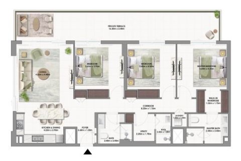 Huoneisto Dubai South (Dubai World Central), Dubai, Arabiemiraatit 1 makuuhuone, 75 m2 № 728491 - kuva 11