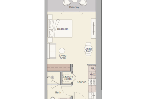 Leilighet til salgs i Business Bay, Dubai, Emiratene 1 rom Nr. 690233 - Foto 4