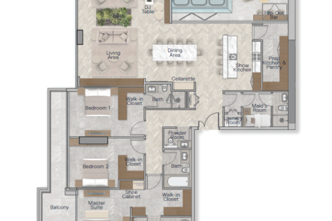 Leilighet til salgs i Business Bay, Dubai, Emiratene 1 rom Nr. 690233 - Foto 8