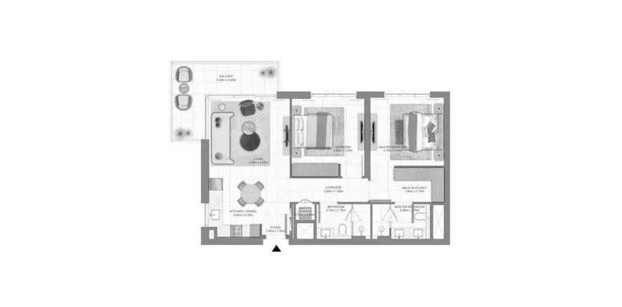 Leilighet i Dubai South (Dubai World Central), Dubai, Emiratene 2 soverom, 99.41 kvm nr. 699168
