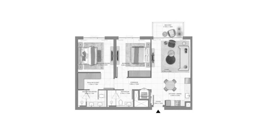 Lägenhet i Dubai South (Dubai World Central), Dubai, UAE 2 sovrum, 91.97 kvm Nr. 699167