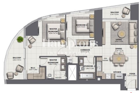 Dzīvoklis Palm Jumeirah, Dubaijā, AAE 2 istabas, 119.31996805 m2 Nr. 715521 - attēls 2