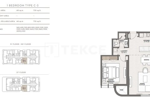 Dzīvoklis Jumeirah Village Circle, Dubaijā, AAE 3 istabas, 163 m2 Nr. 715518 - attēls 21