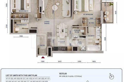 Apartament de vânzare în Dubai, EAU 3 dormitoare, 154 mp.  №715520 - poză 17