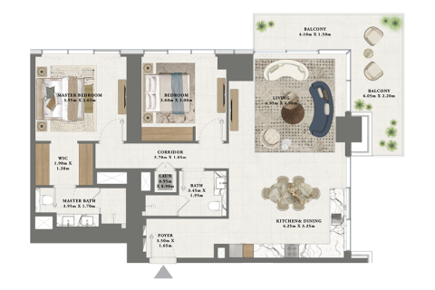Apartment til salg i Dubai Creek Harbour (The Lagoons), Dubai, UAE 1 soveværelse, 70 kvm № 690202 - foto 4