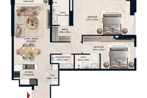 Apartament na sprzedaż w Jumeirah Village Circle, Dubai, ZEA 1 pokój, 36 mkw., nr 732670 - zdjęcie 7