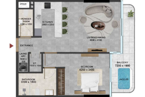 Apartment sa Jumeirah Village Circle, Dubai, UAE 1 silid, 31 sq.m. № 732669 - larawan 6