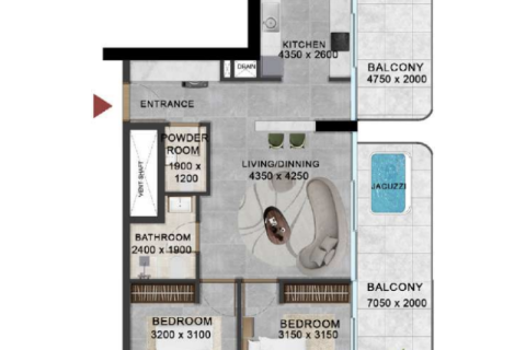 Apartment sa Jumeirah Village Circle, Dubai, UAE 1 silid, 31 sq.m. № 732669 - larawan 7