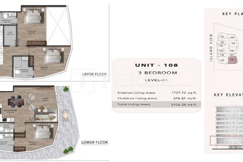 Apartman u Al Marjan Island, Ras Al Khaimah, UAE 1 soba, 108 m2 Br. 678635 - fotografija 23