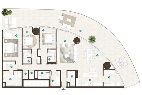 Byt v Al Marjan Island, Ras Al Khaimah, SAE 3 ložnice, 441 m² Č.: 678634 - fotografie 27