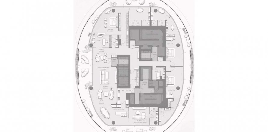 Dzīvoklis COMO RESIDENCES Palm Jumeirah, Dubaijā, AAE 4 istabas, 864 m2 Nr. 372128