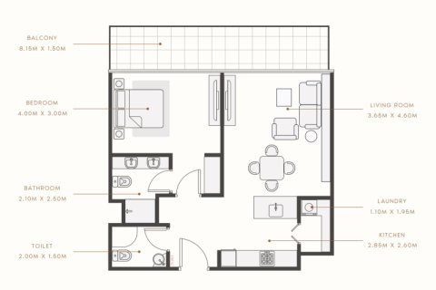 Apartment in Mohammed Bin Rashid City, Dubai, UAE 1 bedroom, 42 sq.m. № 690083 - photo 5
