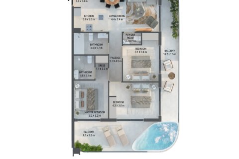 Appartement te koop in Dubai Land, Dubai, VAE 1 kamer, 45 vr.m., nr 728605 - foto 10