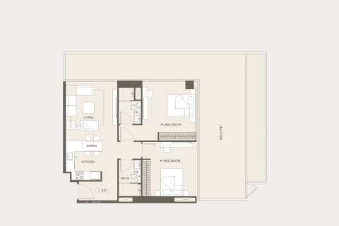 Apartament na sprzedaż w Al Jaddaf, Dubai, ZEA 1 pokój, 42 mkw., nr 728602 - zdjęcie 25