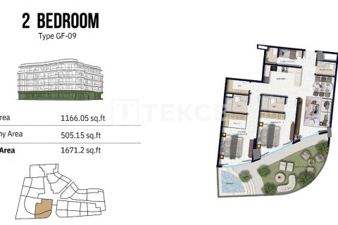 Apartmán v Jumeirah Village Circle, Dubai, SAE 1 izba, 55 m2 č. 754581 - Fotografia 30
