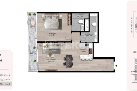 Apartment til salg i Al Marjan Island, Ras Al Khaimah, UAE 1 soveværelse, 90 kvm № 678636 - foto 21