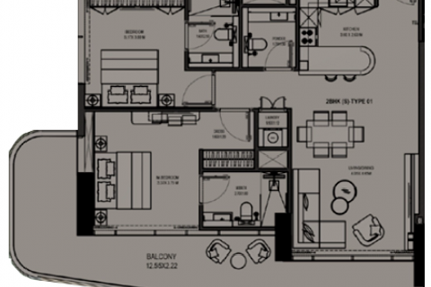 Dzīvoklis Majan, Dubaijā, AAE 2 istabas, 117 m2 Nr. 630039 - attēls 12
