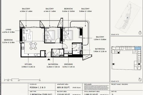 Wohnung zum Verkauf in Jebel Ali, Dubai, VAE 1 Schlafzimmer, 58 m2 Nr. 730871 - Foto 15
