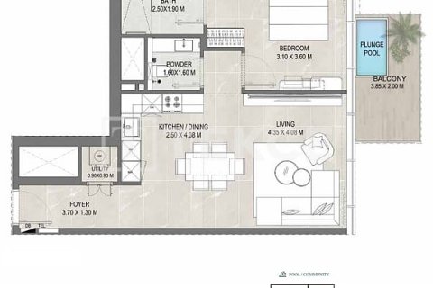 Apartmen di Dubai, UAE 1 bilik tidur, 77 meter persegi № 762867 - foto 28