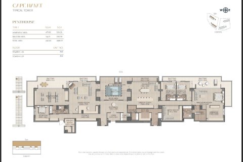 Пентхаус Рас-эль-Хайма, БАӘ-да 4 жатын бөлмелер, 640 м² № 735241 - фото 15