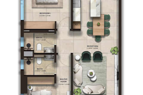 Appartamento in vendita a Mohammed Bin Rashid City, Dubai, EAU 1 camera da letto, 72 mq. № 728499 - foto 18